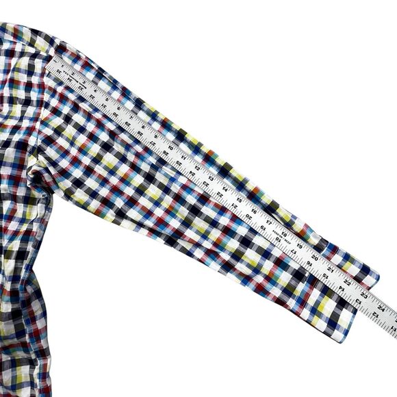 Lansky Bros Shirt Men's Small Colorful Plaid Flip Cuff Elvis The King Memphis - Picture 13 of 13